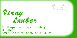 virag lauber business card